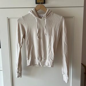 SOLD Cream colored ultra cozy cropped hoodie. Like new, Spiritual Gangster.